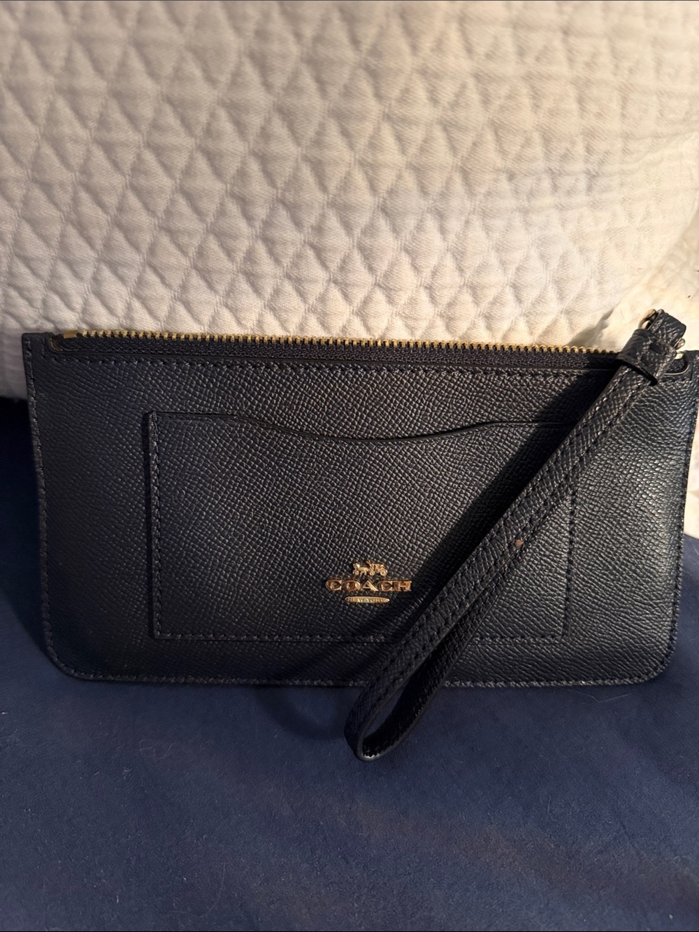 Coach Navy Slim Wristlet Wallet